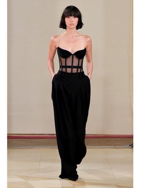 Women's Tanks Camis Sexy Lace Strapless Bodycon Bodysuit Elegant Women Black Mesh Patchwork Slim Celebrity Party Runway Club 230317