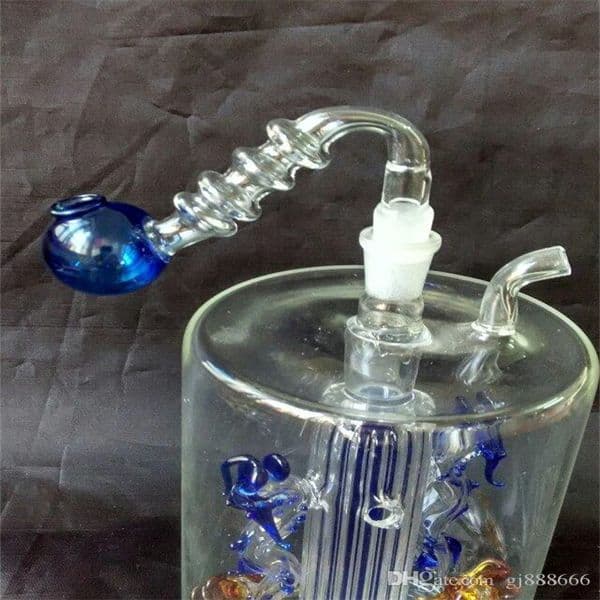 Hookahs Multi - round burner glass bongs accessories Glass Smoking Pipes colorful mini