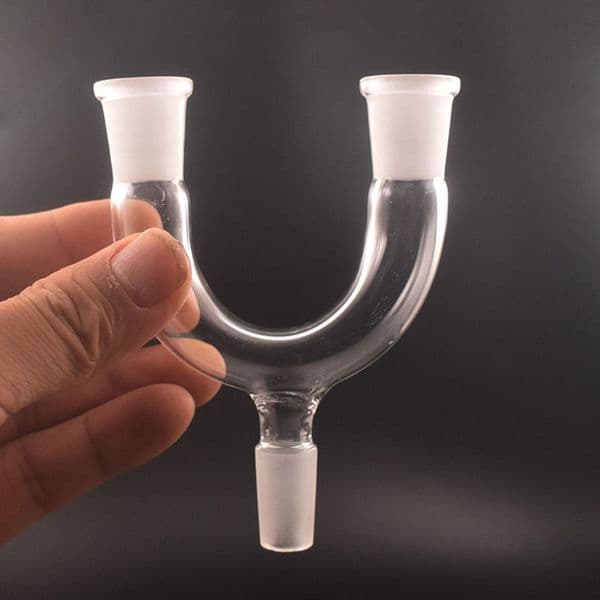 Smoking Accessories Drop Down Adapter for Bong Hookahs One To Two Glass Dropdown Adapters Double Bowl 14mm 18mm Male Female Bongs Smoking Piece