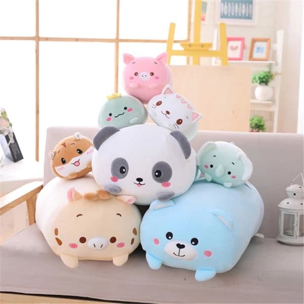 12 Styles Plush Toy Bear Doll Cat Cushion Child Birthday Gift Baby Gifts Cute Animal Pillow Home Doll Children Gift FY7950 U0329