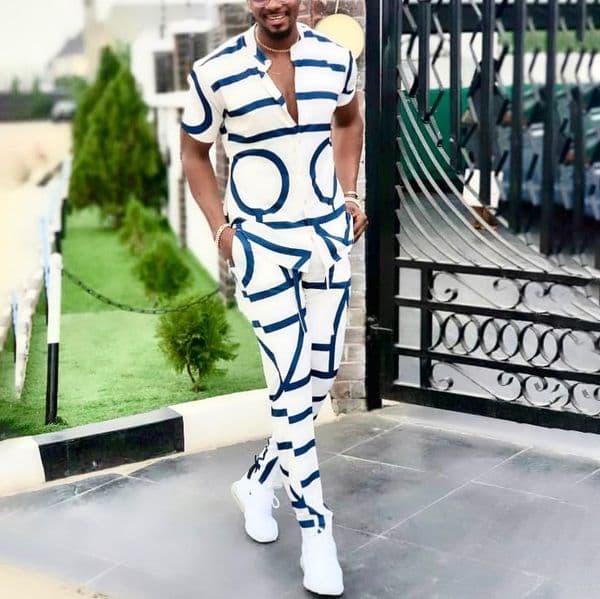 S Tracksuits Spring Summer Casual Two Piece Sets Short Sleeve Tops And Long Pants Suit Fashion Pattern Print Outfit Men Streetwear 2303 B4