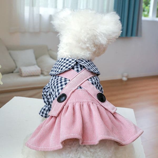 Dog Apparel Dog Dresses Cat Puppy Apparel Spring Autumn Winter Dog Clothes Dress Pomeranian Yorkies Bichon Shih Tzu Poodle Maltese Clothing 230504