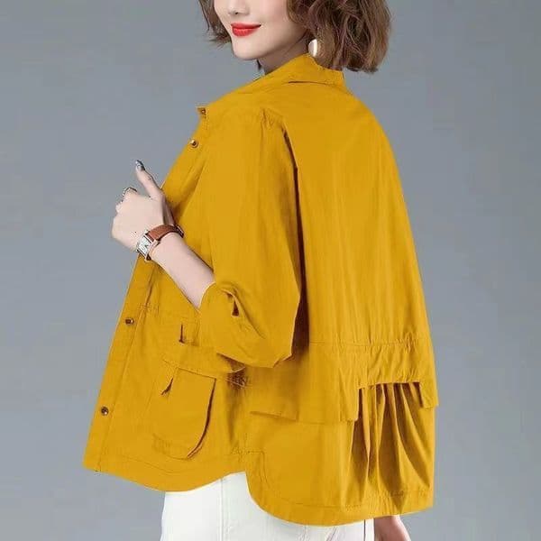 Women's Jackets Fashion Single-breasted Solid Color Jackets Tops Female Spring All-match Loose Casual Long Sleeve Pockets Coats Women's Clothing 230505