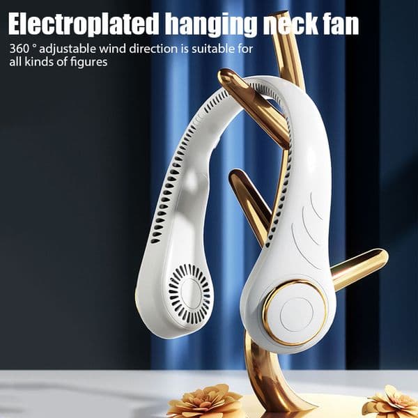 4000mah Bladeless Cooler Portable Hanging Neck USB Rechargeable Wireless Electric Fans Mini Ventilador Cooling Neckband Fan Camping Outdoor