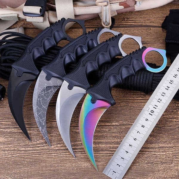 Camping Hunting Knives Hot selling CSGO outdoor claw sharp game wolf claw knife outdoor self-defense camping survival exquisite knife P230506