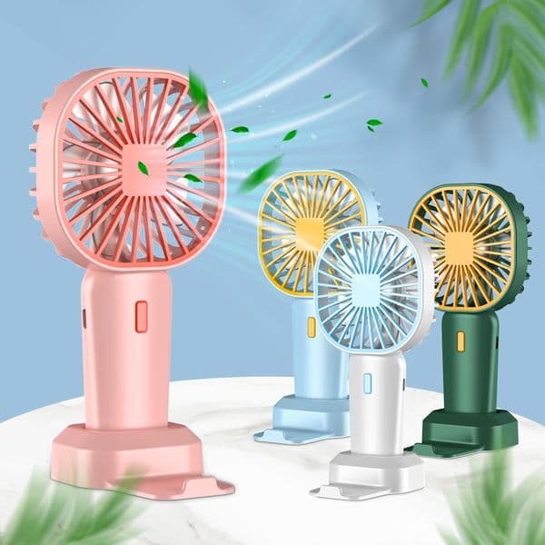 Portable Handheld Rechargeable Cooling Mini USB With Phone Holder For Summer Office Home Outdoor Cooler Fan Desk Fans