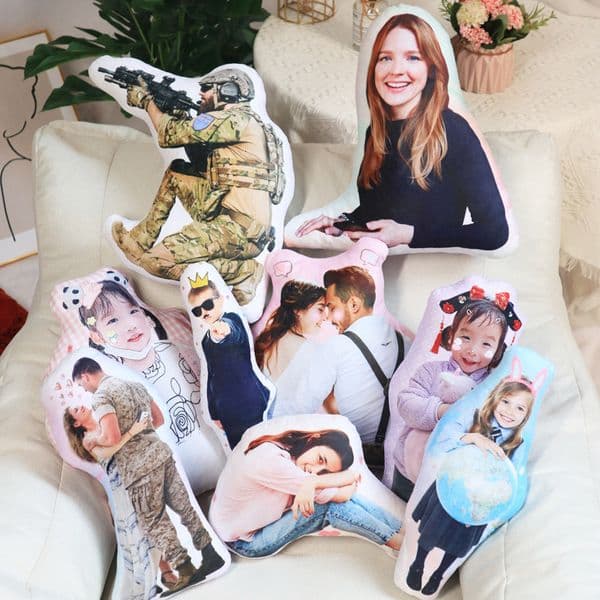 Cushion Decorative Pillow Personalized P o DIY Humanoid Couple Toys Dolls Stuffed Boyfriend Doll Custom Father Lifesize Picture 230505