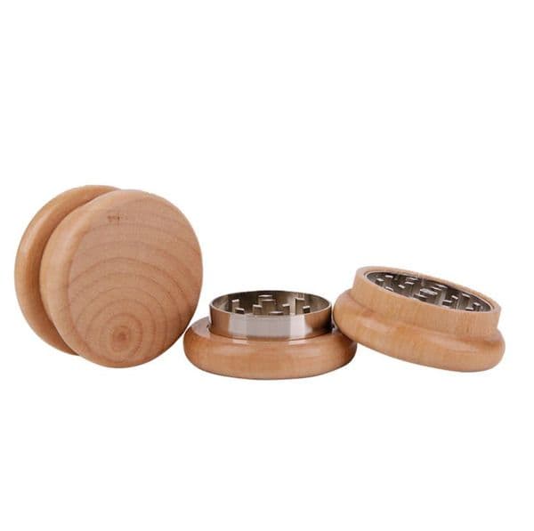 Smoking Pipes New Hot Selling Wood Zinc Alloy Circular Grinder