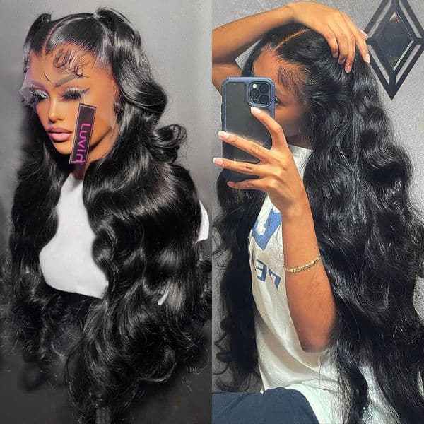 40 Inch Brazilian Body 13x4 Transparent Lace Front Human Hair Wigs For Women 250 Density Water Wave and GO Glueless Wig Ready To Wear