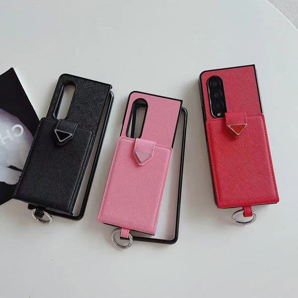 Cell Phone Cases Crossbody Designer Phone Case for Samsung Galaxy S24 Ultra S23 S22 Plus Z FliPD Fold 1 2 3 4 Luxury PU Leather Wallet Card Holder Shoulder StraPD Back Cov