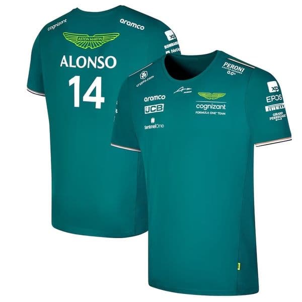 2022-2023 Aston Martin T-Shirt Fernando Alonso Formula 1 Team Racing Design Crew Neck Sweatshirt High Quality Clothing