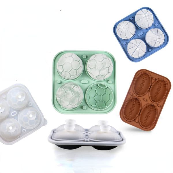 Silicone Football Basketball Rugby Ice Box Ice Ball Mold Silicone Ice Box Ice Ice Frozen Device To Make Ice Box