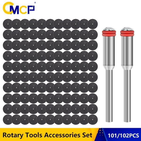 Finishing Products CMCP 101/102pcs Metal Cutting Disc For Dremel Grinder Rotary Tool Circular Saw Blade With Mandrels Abrasive 230511