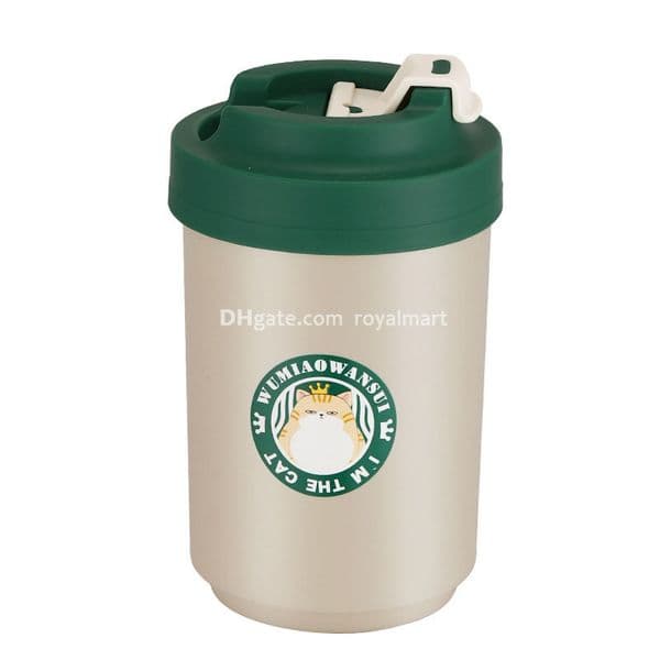 380ml 480ml Creativity 304 Stainless Steel Tumblers Water Bottles Portable Sealed Breakfast Coffee Cups Y260515