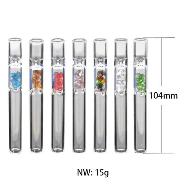 2025 New New Glass One Hitter Smoking Pipes Dry Herb Wax Tobacco Portable Hand Pipe With Filtering Easy Clean Cigar Device Free Shipping Shi