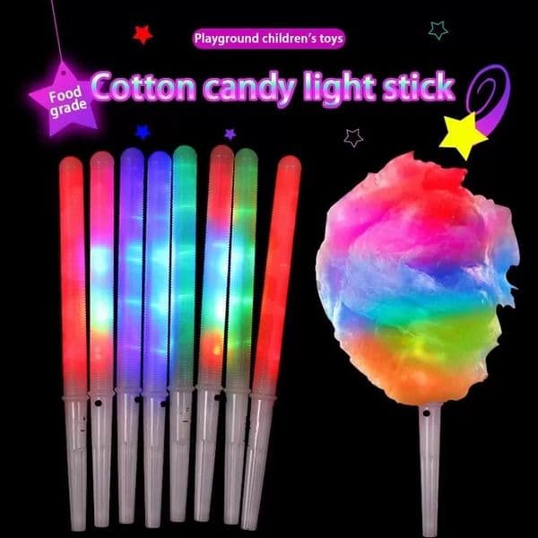 Up Light LED Cotton Candy Cones Glowing Stic Impermeable Colorful Marshmallow Glow Stick Fy5031 k
