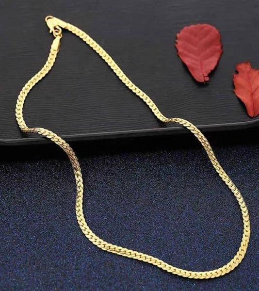 18K 14K Cuban Herringbone Gold Chain Men Jewelry Necklace209N