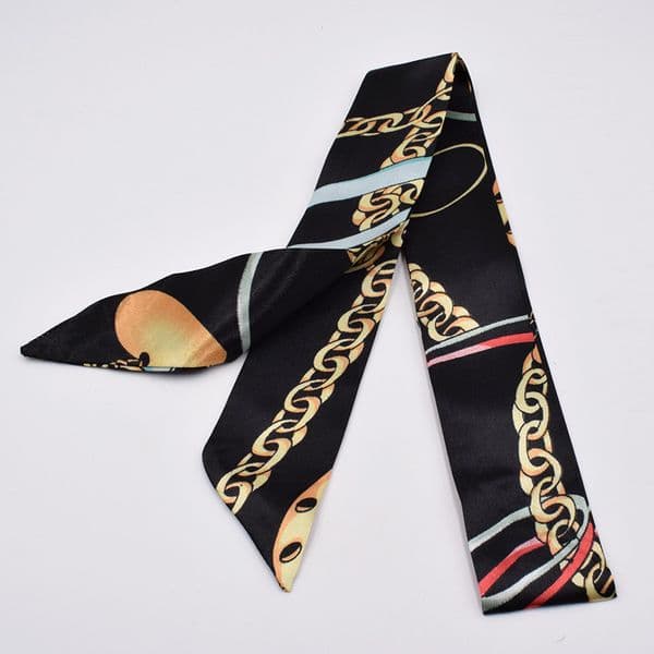 Silk Scarf bag Scarves Women New Print Handmade DIY butterfly bow knot Handle Bag Ribbons Brand Fashion Head Long Skinny Wholesale silk bandanas shoulder handbag
