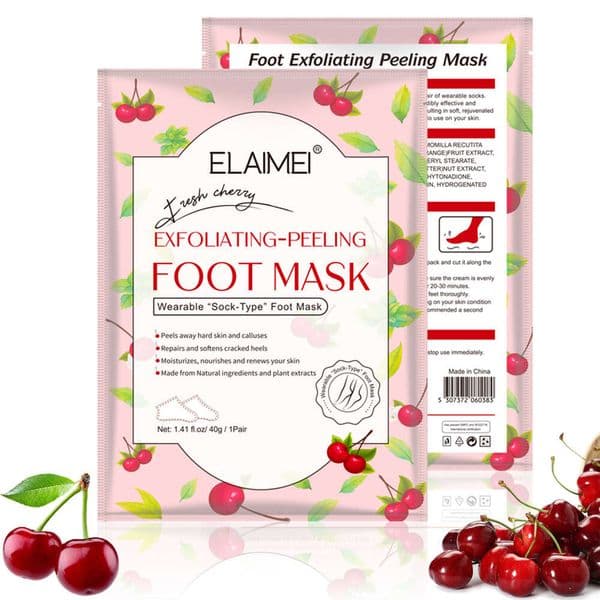 Cherry Moisturizing Foot Masks Exfoliation Feet Treatment Mask Skin Care Dead Skins Removal Socks For Pedicure Socks Mascarillas Hidratantes Para Pies De Cereza