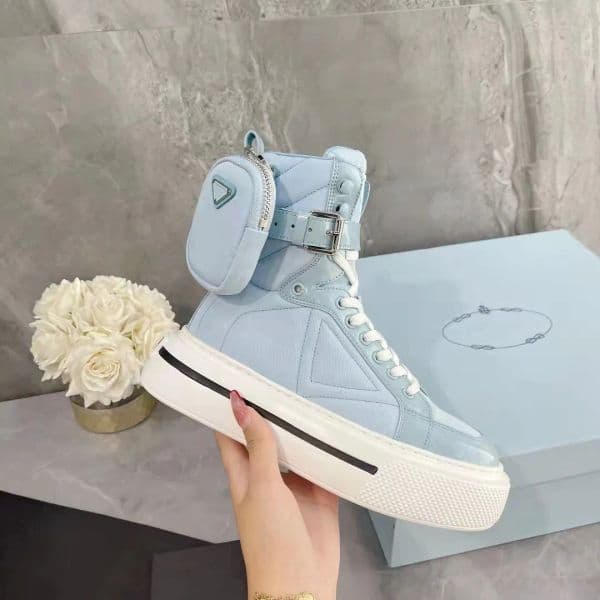 Autum Casual Shoes Designer High Top with Small Bag Women Platform Sneakers Outdoor Walking Comfortable