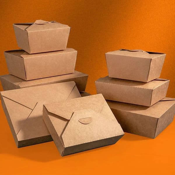Disposable Take Out Containers 10Pcs Food Storage Packaging Box Takeaway Bento French Fry Kitchen Accessories Kraft Paper Lunch 231212
