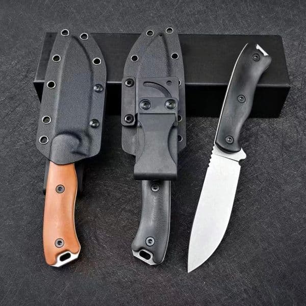 High Quality K16 Survival Straight Knife DC53 Stone Wash Drop Point Blade Full Tang G10 Handle Outdoor Camping Hiking Fixed Blade knife Knives with Kydex