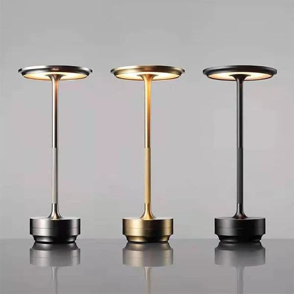 Novelty Items Restaurant cordless rechargeable table lamp aluminum LED metal desk lamp bedroom bedside night lamp bar el decorative lamp 231216