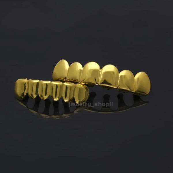 Gold Plated teeth Hip Hop Gold braces suicide team clowns