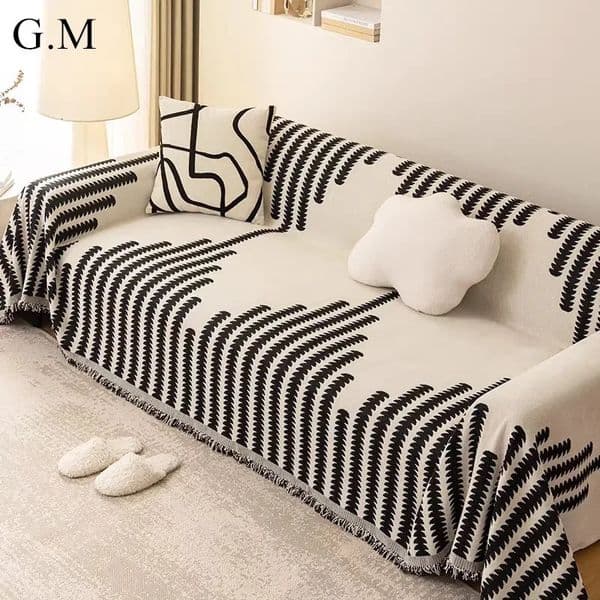 Modern Sofa Blanket Nordic Tassels Throw Blanket Four Season Sofa Cover Dustproof Anti-scratch Couch Covers Furniture Cover 231220