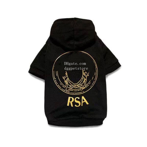 Designer Dog Clothes Brand Dog Apparel Soft Warm Dog Hoodie with Classic Letter,Winter Dog Sweaters Pet Warm Sweatshirt Pet Pullover for Small Medium Dogs Black L A902