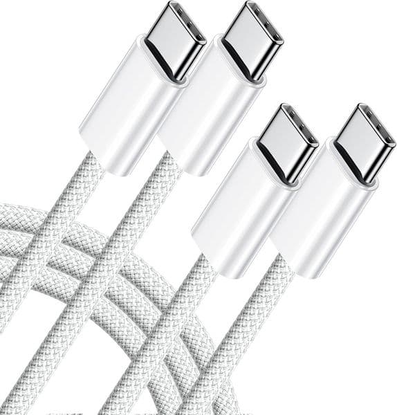 Fast Quick Charging 1M 2M 6Ft Nylon Fabric 60W 3A USb C to USb-C Charger PD Cable For Samsung S20 S23 S24 Utral Xiaomi Huawei htc lg M1 phone-15 With Box