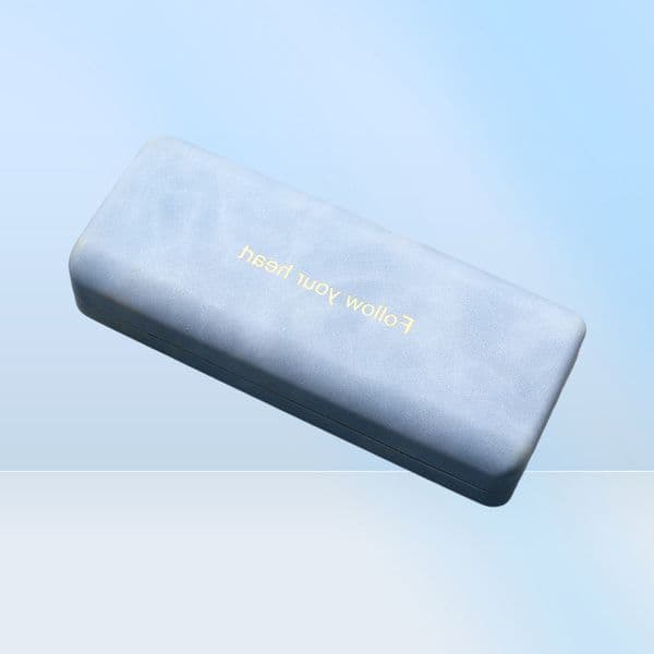 Sunglasses Cases Bags Fashion Simple PU Leather Glasses Metal Square Portable Sunglasses Case Women Men Durable Eyewear Storage Bo