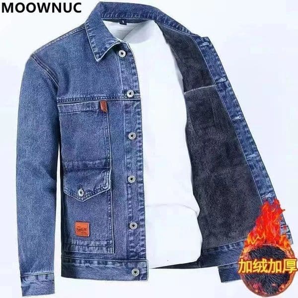 Autumn and Winter Men's Classic Fashion All-Match Denim Jacket Men's Fleece Thickening Warm High-Quality Jacket S-5XL 231227