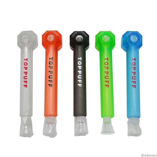 TOPPUFF Water Top Puff Glass Plastic Bong Portable Traveling Smoking Pipe Instant Screw on Bottle Converter Shisha Tobacco Holder ZZ