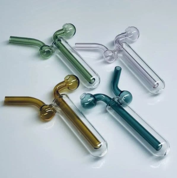 Colorful Glasses Oil Burner Pipes Water Bongs Purple Glass Pipes Tobacco Smoking Pipes Smoke Bubbler In Stock