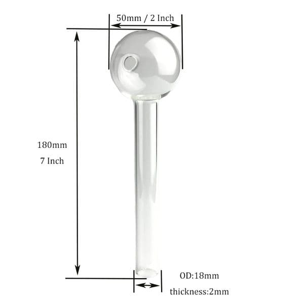 2026 New 7 Inch 50Mm Big Bowl Burner Pipe Pink Clear Pyrex For Bong Large Oil Burners Glass Smoking Pipes Free Shipping