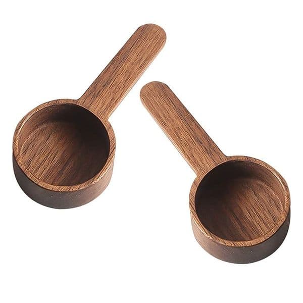 100Pcs Walnut Wooden Kitchen Spoons Tea Coffee Scoop Sugar Measure Spoon Measuring Tools