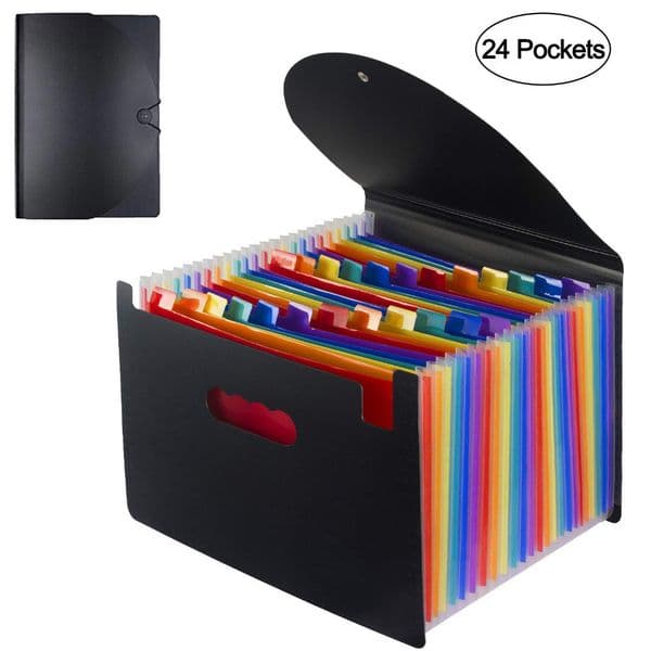 Filing Supplies Expanding A4 for File Holder Office Plastic Rainbows Organizer Letter Size Portable Documents Desk Storage 230706