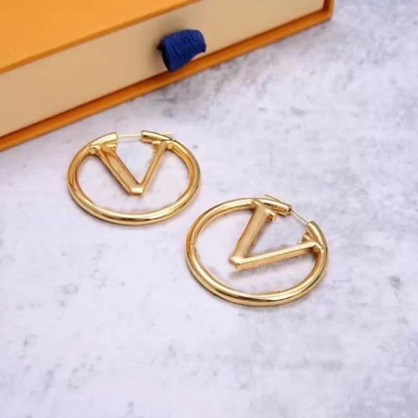 letter Earrings hoop earrings Designer earrings stud earrings gold ear ring Big Circle Classic accessories luxury jewelry for women wedding party gift