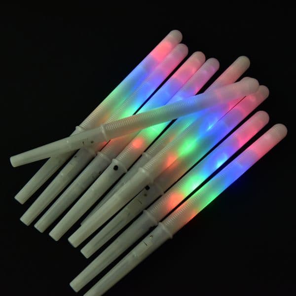 1pc LED Light Up Cotton Candy Cones Colorful Glowing Marshmallow Sticks Impermeable JN13