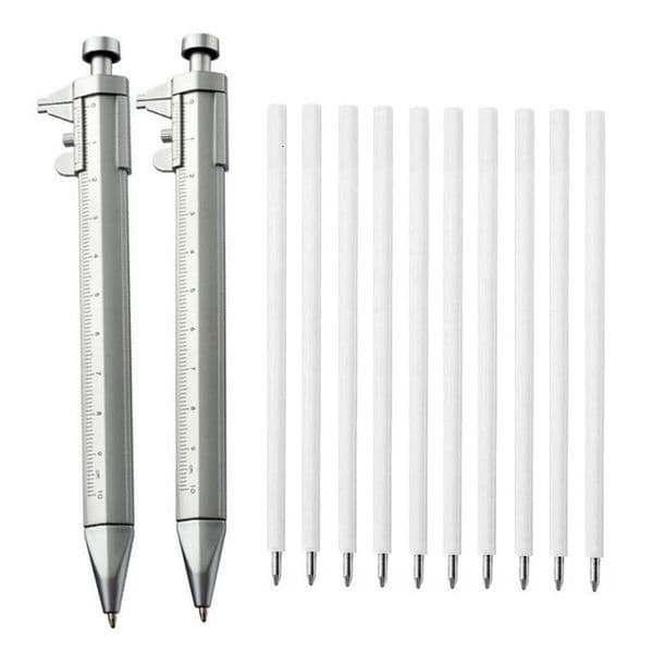 Ballpoint Pens Multifunction Caliper Pen Refills Set BallPoint 10mm pen Gel Ink Rod Vernier Roller Ball Stationery 230707