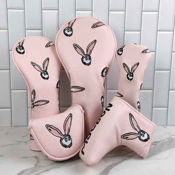 2026 New Other Products Pink Colors Rabbit outdoor Wood Headcovers Driver Fairway Woods Hybrid Golf Club Head Protective And Putter Cover Lightweight Camping Ge