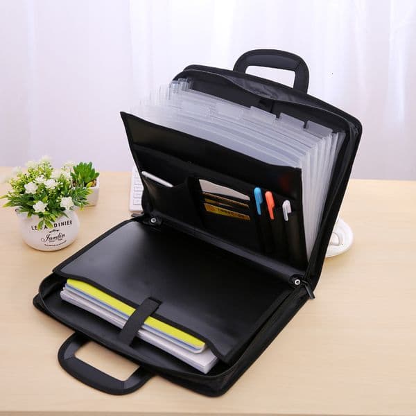 Filing Supplies Men Women A4 Document Bag Waterproof Briefcase Portable Stationery Books Wallet iPad Pouch Office Home Gadgets Organize Handbag 230710
