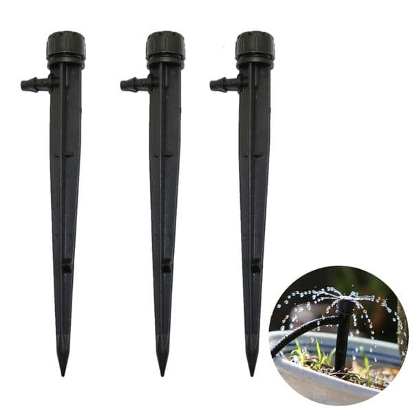 Watering Equipments 50 Pcs Adjustable 8 Hole Spiked Dripper 360 Degree Sprinkler Gardening Horticulture Watering Nozzle Garden Irrigation Tools 230710