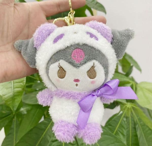 Fashion Kawaii Girl Plush Keychain Jewelry Schoolbag Backpack Ornament Hanger Kids Toy Gifts About 13cmL260420