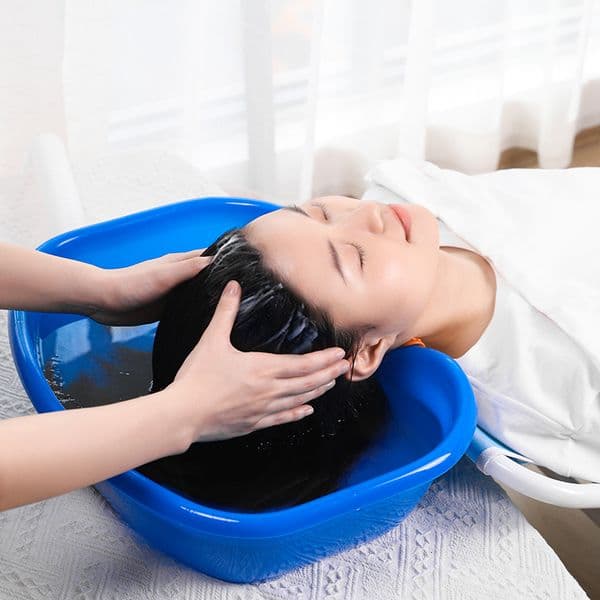 Bathroom Sinks Portable Shampoo Sink At Home Hairdressing Shampoo Bed Basin Elderly Nursing The Pregnant Shampoo Woman Tools Hairdresser 230710