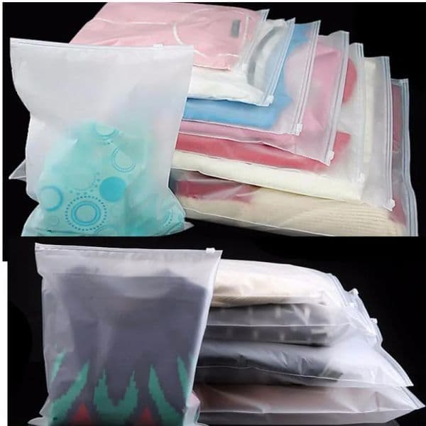 Travelling Storage Bag Frosted Plastic Reclosable Zipper Bags Reusable Packaging Pouch for Clothes Jewelry Food Package