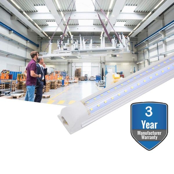 8FT LED Shop Light Fixture V Shape Tube 150w 15000LM 6000K Cold White 8 Foot Led Lights