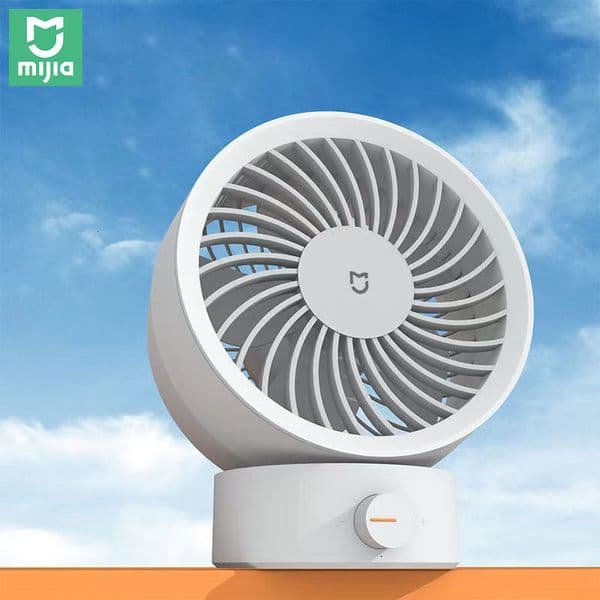 Fans Mijia Portable Fan Mini Home Can Shake His Head Mini-fan Office Desk Electric Usb Rechargeable Fans Small for Desktop 230717