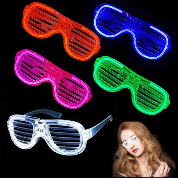 Fashion LED Light Glasses Flashing Shutters Shape Glasses LED Flash Glasses Sunglasses Dances Party Supplies Festival Decoration dh976